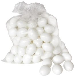 100 Deko-Eier ca. 6 cm, Kunststoff, Eier dekorieren, Ostern, Osterdekoration -