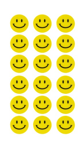 180 Gelbe Smiley Face Stickers ø 2cm - Lächlen - Freude - Belohnung -