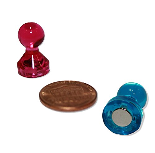 24 sortierte Farbe Magnete / magnetische Karten-Pins / Push Pins - Perfekt für Karten, Whiteboards, Kühlschränke -