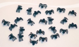 25 Halloween Deko Spinnen 2cm schwarz -