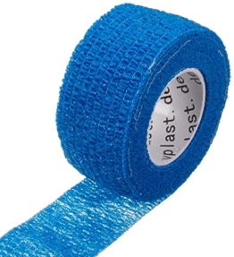 5 x Pflaster ohne Kleber, Fingerverband, Pflasterverband, Fingerpflaster, 2,5 cm, blau -