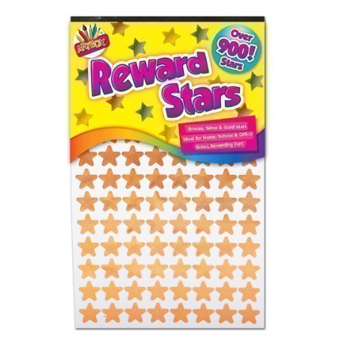 900x Reward Star Sticker Belohnungs Sterne Sticker Silber Gold Bronze Heim Schule Lehrer Gute Arbeit -