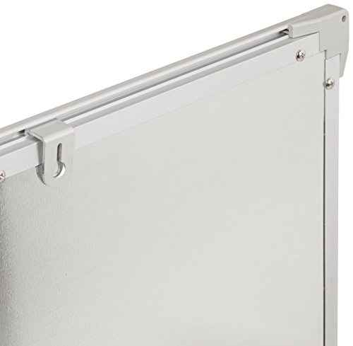 AmazonBasics Magnetisches Whiteboard mit Stiftablage und Aluminiumleisten, trocken abwischbar, 90 x 60 cm (B x H) -
