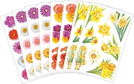 Avery Zweckform 58206 Frühling Sticker Set Blumen Mix (Vorteils-Pack) 117 Aufkleber -