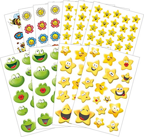 Avery Zweckform 58212 Belohnung Sticker Set Lachende Gesichter (Vorteils-Pack) 274 Aufkleber -