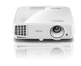 BenQ MS527 DLP-Projektor (3D über HDMI, SVGA, 800 x 600 Pixel, 3300 ANSI-Lumen, Kontrast 13000:1, VGA, Smart Eco) weiß -