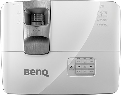 BenQ W1070+ 3D Heimkino DLP-Projektor (Full HD 1920x1080 Pixel, 2.200 ANSI Lumen, Kontrast 10.000:1, 2x HDMI, MHL, vertikal Lens-Shift) weiß -