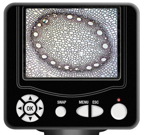 Bresser LCD-Mikroskop 50x-500x (2000x digital), 5 Megapixel, 8.9cm (3.5") LCD Display -