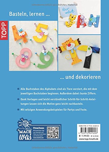 Buchstaben-Tiere und bunte Zahlen: Alphabet und Ziffern aus Papier für Kinderzimmer, Schule und Feste (kreativ.kompakt.) -