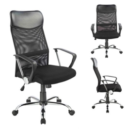 Bürostuhl Chefsessel Ergonomisch Netzstoff Wippfunktion in Schwarz Duhome 0341 Schreibtischstuhl Office Chair Drehstuhl Gaming Stuhl Buerostuhl - Duhome -