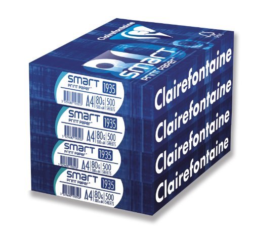 Clairefontaine RDC3004SC Smartprint (80g, A4, 4 x 500 Blatt) weiß -