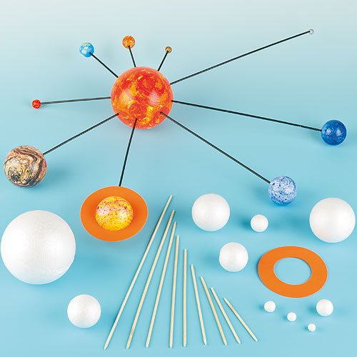 Dein eigenes Sonnensystem - Set zum selber bauen für Kinder für den Astronomie-Unterricht - 2 Bastelsets -