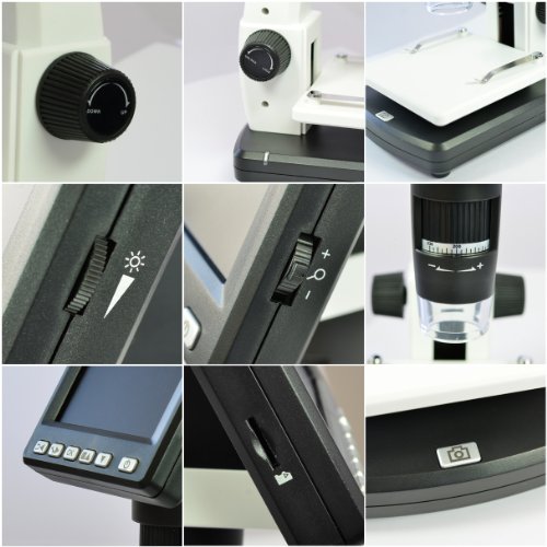 dnt DigiMicro Lab 5.0 Digitalmikroskop (5 Megapixel, 8,8 cm (3,5 Zoll) Display) schwarz -