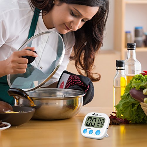 EC Technology digitale Küchenuhr/ Timer, Digital Timer mit großem Bildschirm und Magnet für die Küche zum Kochen, Backen, Spiele, Sport und Büro -