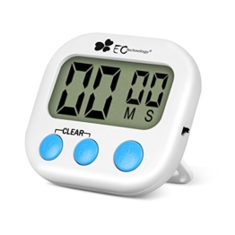 EC Technology digitale Küchenuhr/ Timer, Digital Timer mit großem Bildschirm und Magnet für die Küche zum Kochen, Backen, Spiele, Sport und Büro -