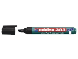 Edding 383 Flipchart Marker (Keilspitze), 10 Stück schwarz -