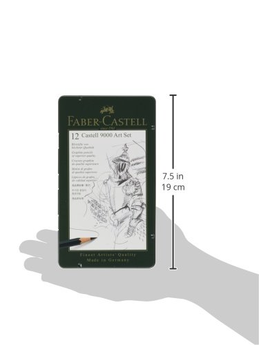 Faber-Castell 119065 - Bleistift CASTELL 9000, 12er Art Set, Inhalt 8B - 2H -