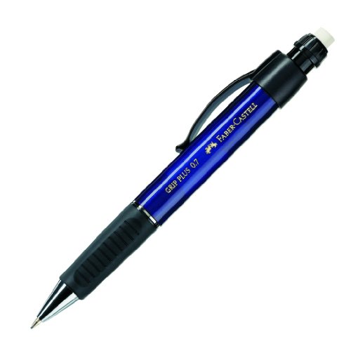 Faber-Castell 130732 - Druckbleistift GRIP PLUS, Minenstärke: 0,7 mm, Schaftfarbe: blau metallic -
