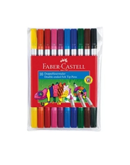 Faber-Castell 151110 - Doppelfasermaler, 10er Etui -