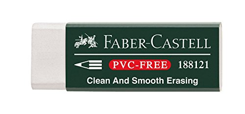 Faber-Castell 188121 - Radierer 7081 N PVC-Free, Kunststoff, weiß -