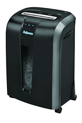 Fellowes Powershred 73Ci 100% Anti-Stau Aktenvernichter, Schneidleistung - 12 Blatt - Partikelschnitt, schwarz/silbergrau -