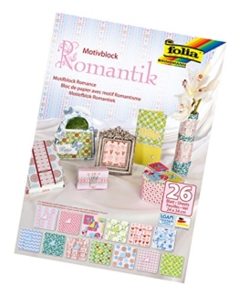 Folia 46949 - Motivblock Romantik, 24 x 34 cm, 26 Blatt sortiert -