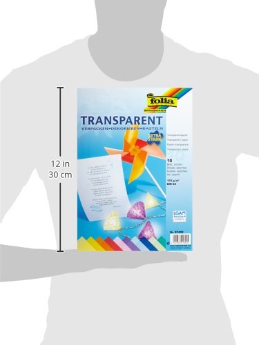 Folia 87409 - Transparentpapier A4 115 g 10 Blatt farbig sortiert -