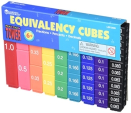 Fraction Tower Activity Set, Math Manipulatives, for Grades 1-6 -