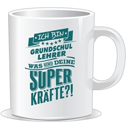 getshirts - RAHMENLOS® Geschenke - Tasse - Superpower Grundschul Lehrer - petrol - uni uni -