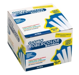 Giotto 5392 SF - RoberColor Enrobee Wandtafelkreide, Karton mit 100 Stück in weiß -