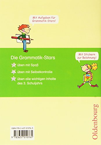 Grammatik-Stars: 3. Schuljahr - Übungsheft: Mit Lösungen -