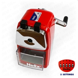 Helix Metal Desktop Pencil Sharpener - Red Body by Helix -