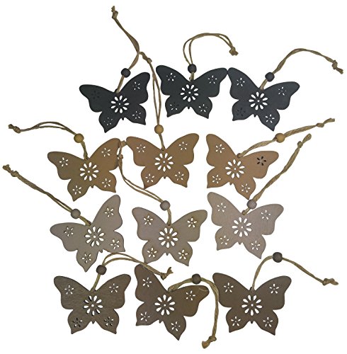 khevga 12 Deko Schmetterling Hänger Vintage 12er Set -