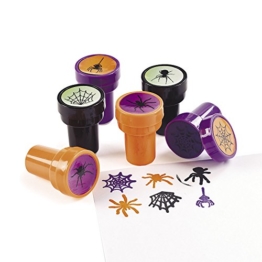 Kinderstempel Spinnen Spinnennetz Halloween mit 6 verschiedenen Motiven Palandi® -