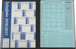 Lehrerkalender - Schulplaner LEO 2016-2017 DIN A4 + Leomappe schwarz - im Set +gratis: Wandkalender DIN A2 für das Schuljahr 2016-2017 -