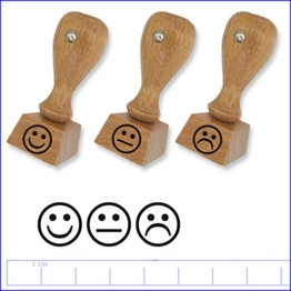 Lehrerstempel 3er-Set Smileys -