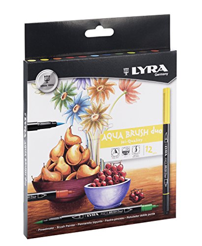 LYRA 6521120 Aqua Brush Duo Pinselmaler, Fasermaler, farbig sortiert, 23 x 1,7 x 17,4 cm -
