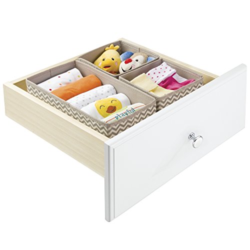 mDesign Stoffbox für Schrank oder Schublade, 6er Set - die ideale Aufbewahrungsbox (Stoff) - flexibel verwendbare Stoffkiste -