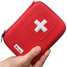 MediSpor 100-teiliges Erste Hilfe Set, halbharte Tasche (rot) -