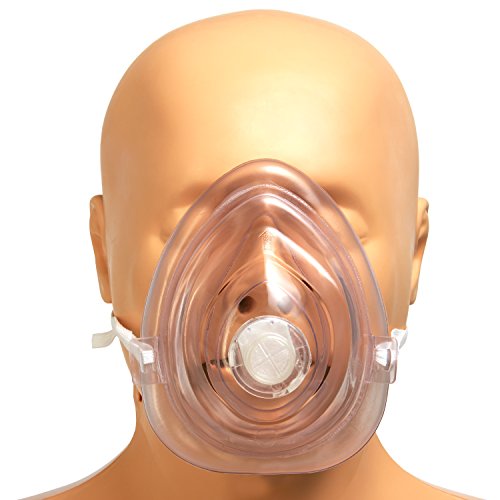 Medx5 CPR Erste Hilfe Maske Notfallbeatmungsmaske Notfallmaske Beatmungsmaske Beatmungsbeutel Taschenmaske Pocketmaske mit Zubehör und Ersthelfer-Anleitung -