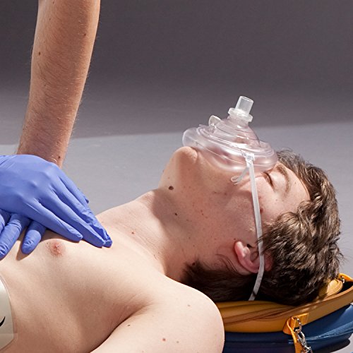Medx5 CPR Erste Hilfe Maske Notfallbeatmungsmaske Notfallmaske Beatmungsmaske Beatmungsbeutel Taschenmaske Pocketmaske mit Zubehör und Ersthelfer-Anleitung -
