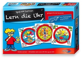 Noris Spiele 606076152 - Lern die Uhr, Kinderspiel -