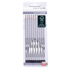 Paperfoxx 114064 Bleistifte dreikant, 10-er Set -