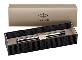 Parker S0723480 Vector Füllfederhalter (edelstahl mit edelstahleinfassung, mittlere Schreibfeder, Geschenkbox) -