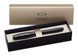 Parker S0949150 Urban Premium-Füllfederhalter (mattschwarz mit glänzenden Akzenten, mittlere Feder) -