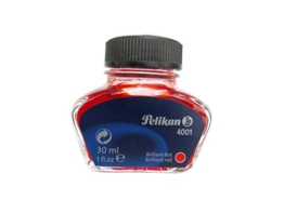 Pelikan 301036 Tintenglas Brillant Tinte 4001, 30 ml, 1 Stück, rot -