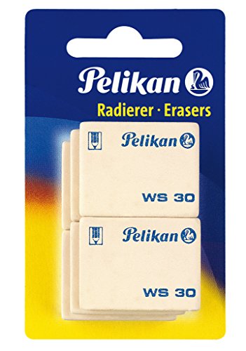 Pelikan 620021 Kautschuk-Radierer WS30, 6 Stück -