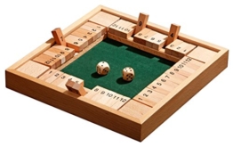 Philos 3281 - Shut The Box 12er, für 1-4 Personen, Würfelspiel, Klappenspiel -