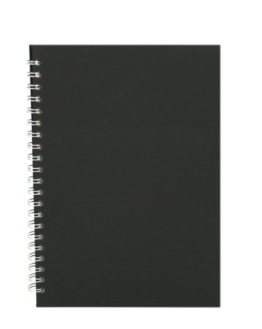 Pink Pig schwarz A4 Skizzenbuch 150gsm säurefrei weißes Papier 70 Seiten (35 Blätter) -