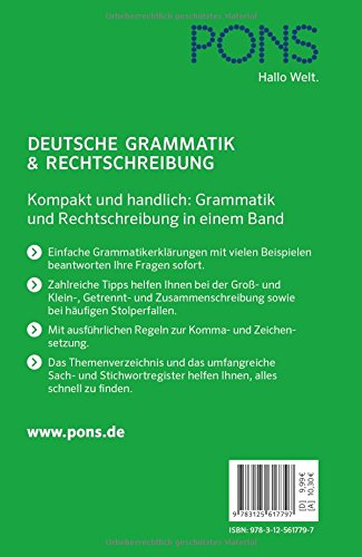 PONS Deutsche Grammatik und Rechtschreibung: Alle wichtigen Regeln - einfach und verständlich -